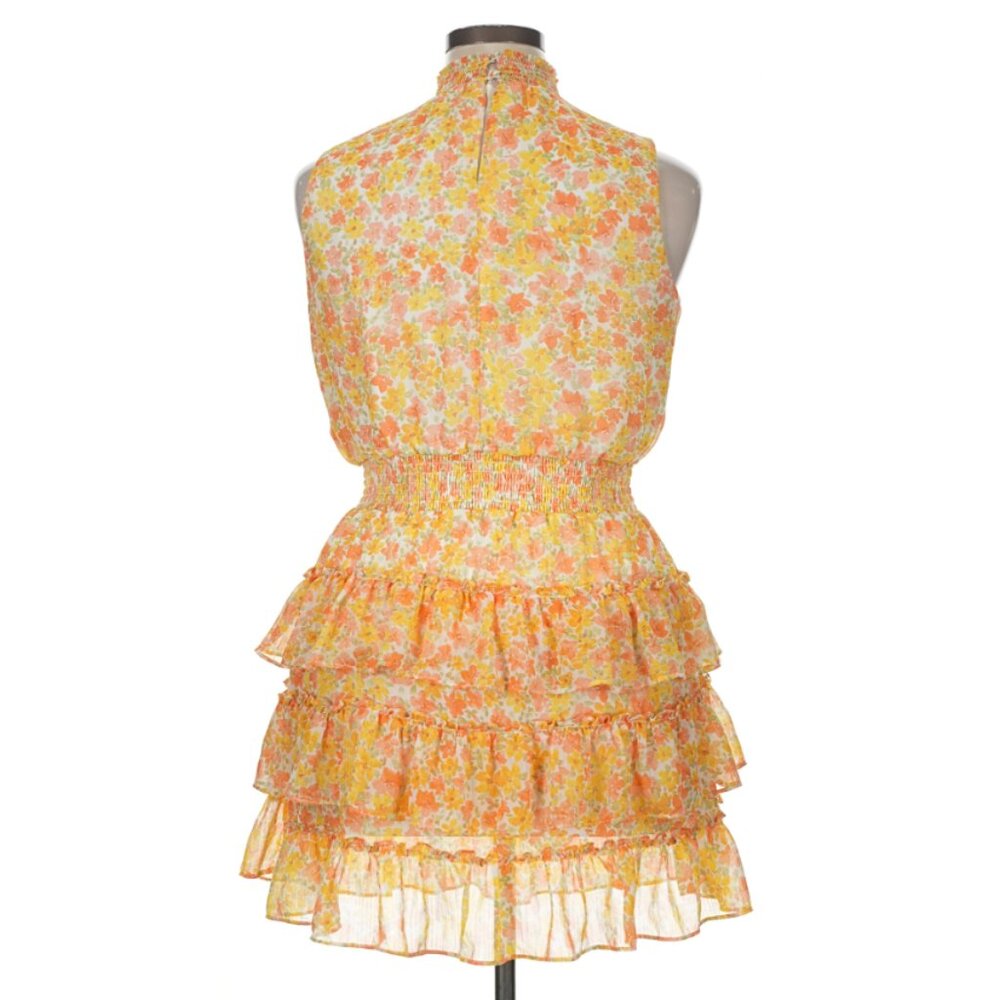 1.State Women's Sleeveless Floral Smocked Tiered Mini Dress - Size X Large - Picture 4 of 10